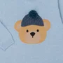 Blusa Tricot Urso Gorro Azul Dame