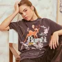 Blusa TShirt Alongada Grafite Escuro Bambi Authoria