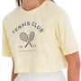 Blusa Tshirt Cropped Tennis Club Amarelo Vanilla