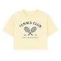Blusa Tshirt Cropped Tennis Club Amarelo Vanilla