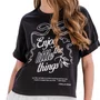 Blusa Tshirt Enjoy  Preto vanilla