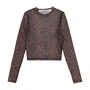 Blusa Tule Animal Print Leopard Authoria