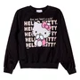 Blusão Moletom Preto Hello Kitty Escritas Momi