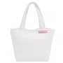 Bolsa Puffer Tricoline Flores Tule Off White Pituchinhus