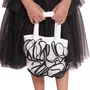 Bolsa Puffer Tricoline Flores Tule Off White Pituchinhus