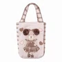 Bolsa Tricot Ursinha Xadrez PomPom Pituchinhus