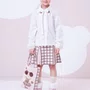 Bolsa Tricot Ursinha Xadrez PomPom Pituchinhus