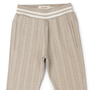 Calça Tricot bege Listra Classica Risca Dame
