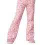 Calça Tricot Flare Floral Rose Pituchinhus