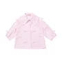 Camisa Algodão Listrada Mini Lacinhos Rosa Pituchinhus