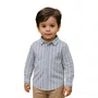 Camisa Linho Listrada Denim Dame
