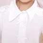 Camisa Tricoline Babado Mangas Mini Laços Pituchinhus