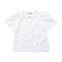 Camisa Tricoline Gola Renda Bordada Branco Pituchinhus
