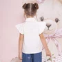Camisa Tricoline Lacinhos Bordados Pituchinhus