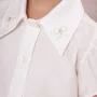 Camisa Tricoline Lacinhos Bordados Pituchinhus