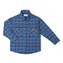 Camisa Xadrez Flanelada Azul Denim Classic Dame