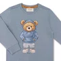 Camiseta Algodão Teddy Canguru Delave Azul Dame