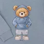 Camiseta Algodão Teddy Canguru Delave Azul Dame