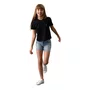 Camiseta Cropped Logo Bordado Preto Calvin Klein