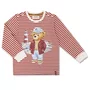 Camiseta Infantil Algodão Listrada Navy Teddy Farol Dame