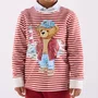 Camiseta Infantil Algodão Listrada Navy Teddy Farol Dame