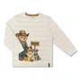 Camiseta Infantil Algodão Pima Listrada Teddy Cães Dame