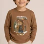 Camiseta Infantil Algodão Teddy Cofee Dame
