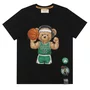 Camiseta Infantil NBA Celtics Teddy Fone Preto Dame