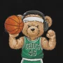 Camiseta Infantil NBA Celtics Teddy Fone Preto Dame