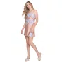 Camisola Cetim Amolita Pele e Renda Azul Miss Victtoria