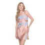 Camisola Cetim Amolita Pele e Renda Azul Miss Victtoria