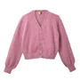 Cardigan Pelinho Cropped Rosa Algodão Farm Futura