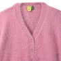 Cardigan Pelinho Cropped Rosa Algodão Farm Futura