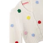 Cardigan Tricot Floral Colorido Fábula