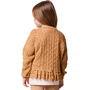 Casaco Cardigan Tricot Caramelo Com Renda Anime