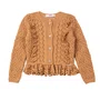 Casaco Cardigan Tricot Caramelo Com Renda Anime