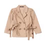 Casaco Jaqueta Trench Coat Bege Classic Anime
