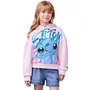 Casaco Moletom Disney Rosa Cha Stitch Anime