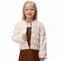 Casaco Pele Corações Off White Petit Cherie