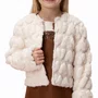 Casaco Pele Corações Off White Petit Cherie