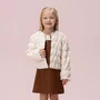 Casaco Pele Corações Off White Petit Cherie