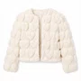 Casaco Pele Corações Off White Petit Cherie
