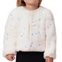 Casaco Pele Off White com Paetês Petit Cherie