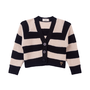 Casaco Tricot Listras Bege Preto Anime
