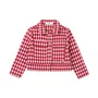 Casaco Tweed Xadrez Vermelho e Off Anime