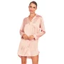 Chemise Manga Longa Cetim Rosa Revedenfant