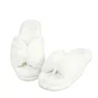 Chinelo Pantufa Pelinho Branco Comfy Cor Com Amor