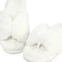 Chinelo Pantufa Pelinho Branco Comfy Cor Com Amor