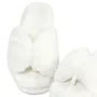Chinelo Pantufa Pelinho Branco Comfy Cor Com Amor