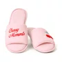 Chinelo Pantufa Rosa Cerejinha Cor Com Amor